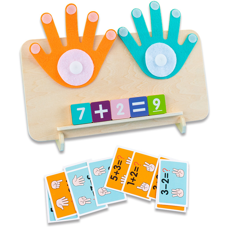 Kids Education Number - เด็ก Montessori ของเล่นไม้นิ้วมือตัวเลขของเล่นคณิตศาสตร์เด็กนับการเรียนรู้ของเล่นเพื่อการศึกษาเด็กวัยหัดเดินเกมสติปัญญา