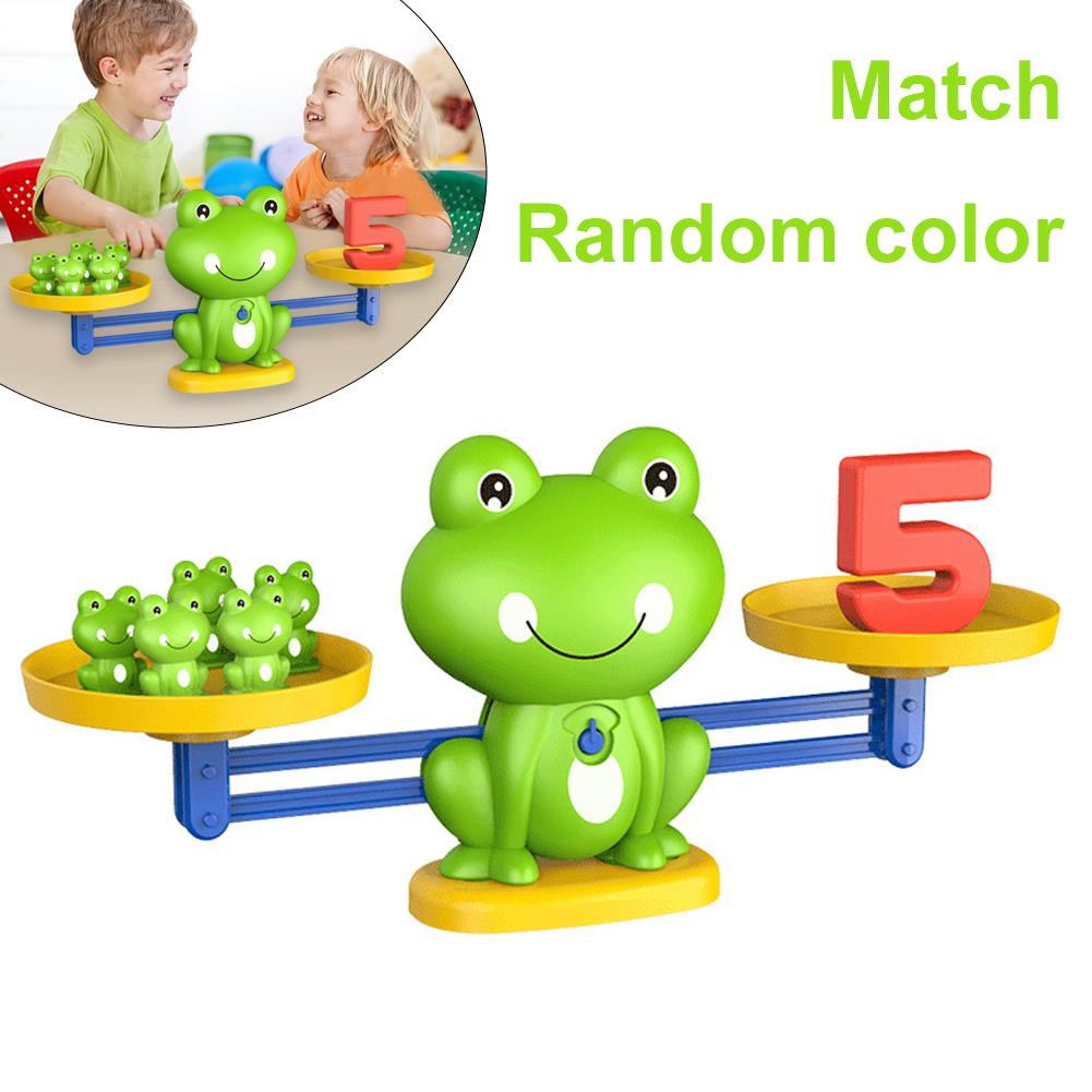 Kids Education Number - ของเล่นเกมคณิตศาสตร์กบสมดุล ของเล่นชั่งนับเลขเพื่อการศึกษาปฐมวัยสำหรับเด็ก เสริมสร้างการเรียนรู้ด้านตรรกะและการคิดเชิงเหตุผล แบบโต้ตอบระหว่างพ่อแม่และลูก