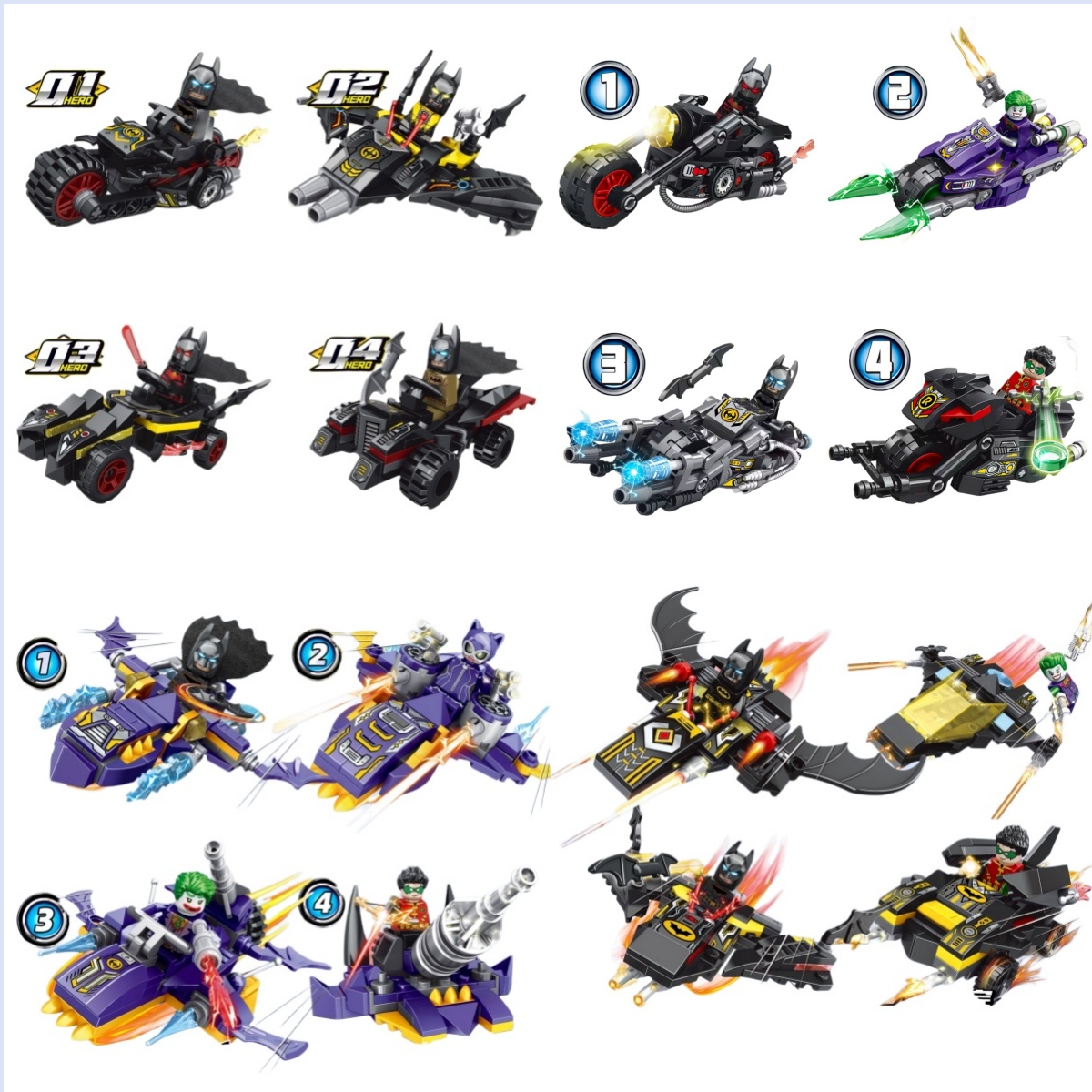 Lego Set Technic - ตัวต่อรถแบทโมบิล ชุดสร้างสรรค์รถยนต์จิ๋ว ฟิกเกอร์อนิเมะ ของเล่น DIY ของขวัญวันเกิด