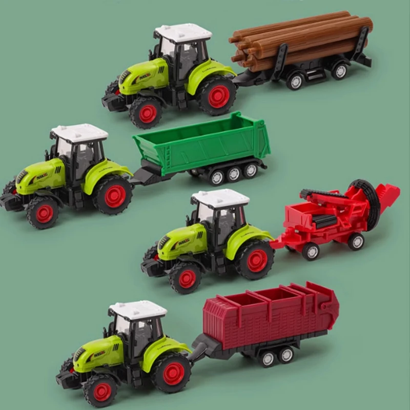 Kids Educational Resources - รถแทรกเตอร์เฉื่อย รถแทรกเตอร์สำหรับฟาร์ม รถบรรทุกขนส่ง เครื่องบดแบบจำลอง รถเด็กเล็ก ของเล่นเด็กผู้ชาย