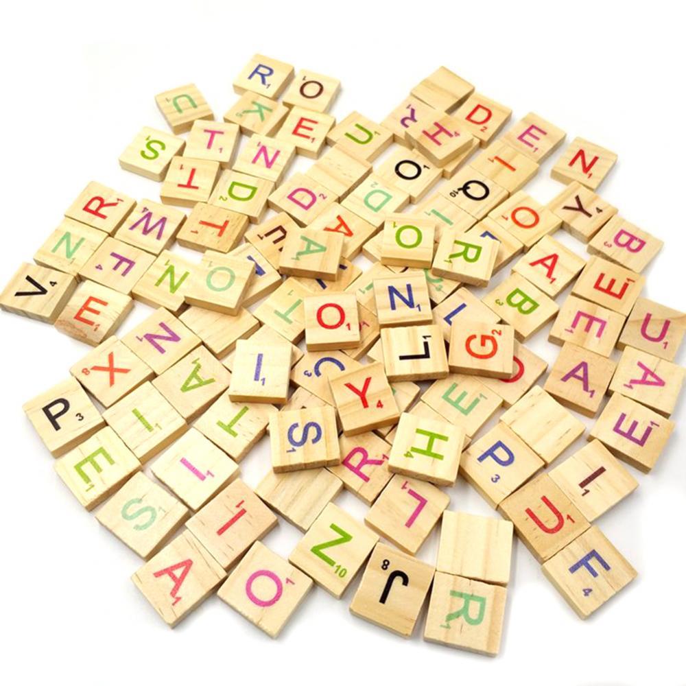 100Pcs ไม้ภาษาของเล่นตัวอักษรจ - Kids Education Number บทวิจารณ์และราคา
