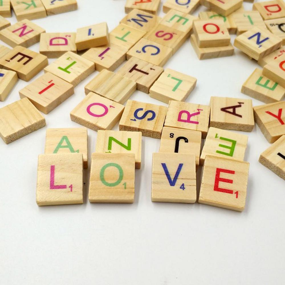100Pcs ไม้ภาษาของเล่นตัวอักษรจ - Kids Education Number บทวิจารณ์และราคา