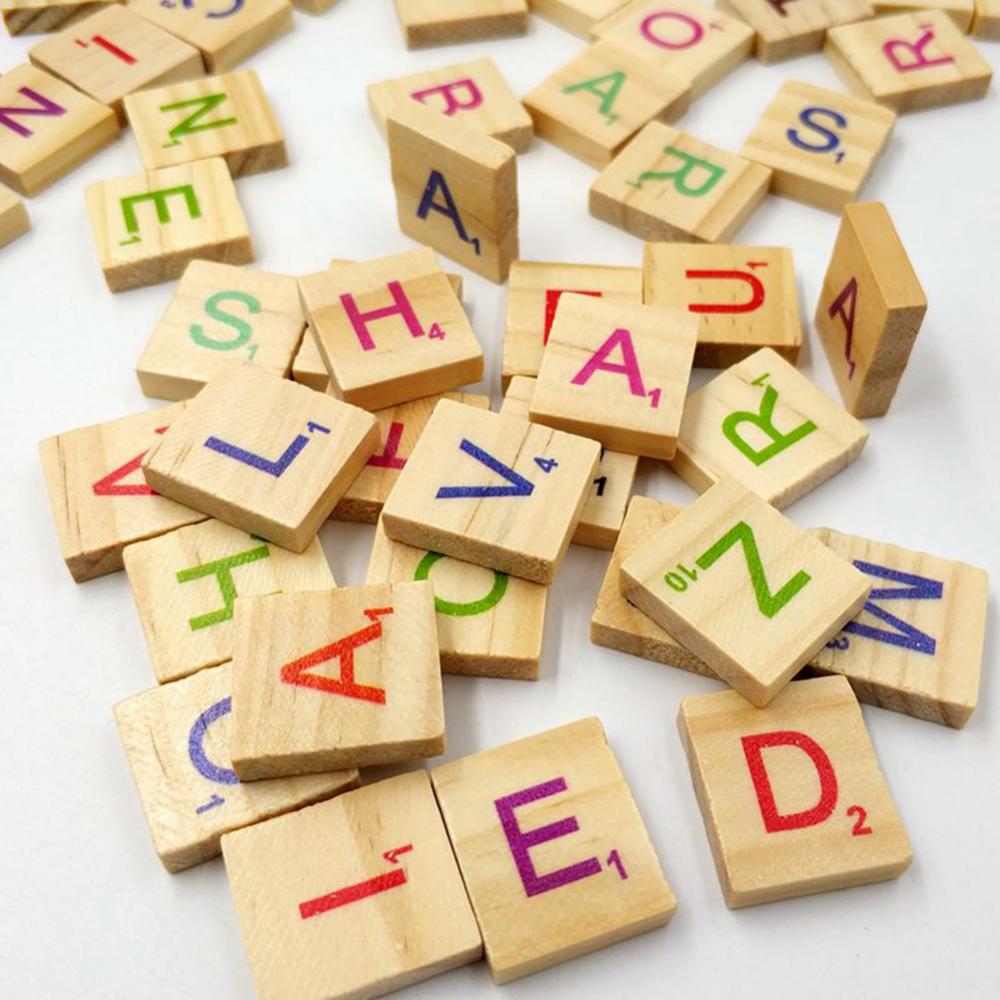 100Pcs ไม้ภาษาของเล่นตัวอักษรจ - Kids Education Number บทวิจารณ์และราคา