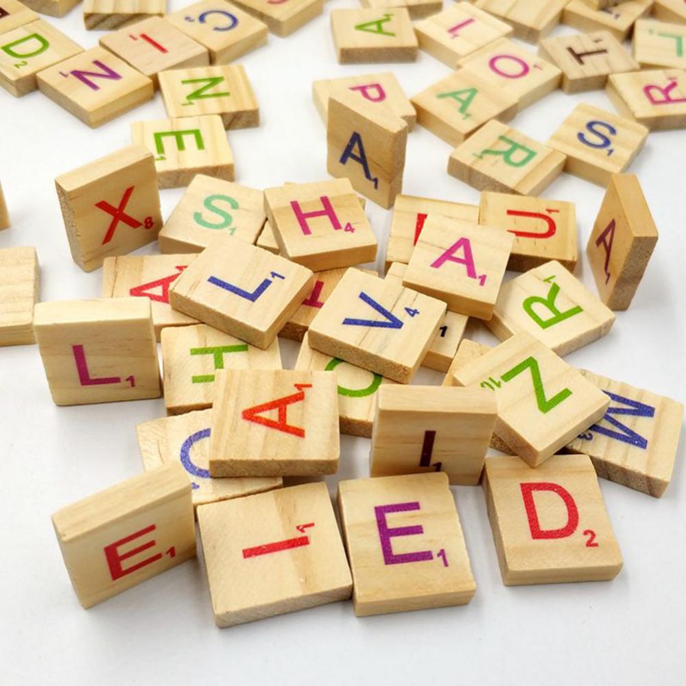 100Pcs ไม้ภาษาของเล่นตัวอักษรจ - Kids Education Number บทวิจารณ์และราคา