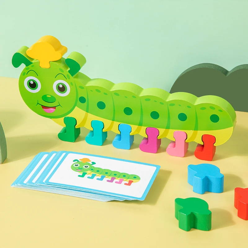 มอนเตสซอรี่ของเล่นไม้หนอนผีเสื - Kids Education Music บทวิจารณ์และราคา