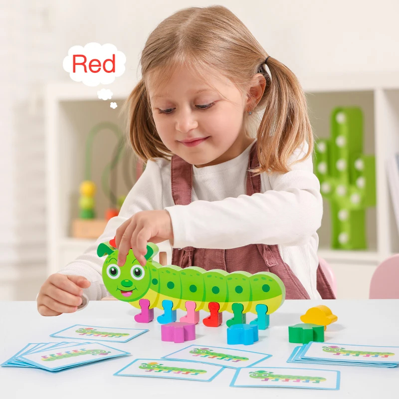 มอนเตสซอรี่ของเล่นไม้หนอนผีเสื - Kids Education Music บทวิจารณ์และราคา