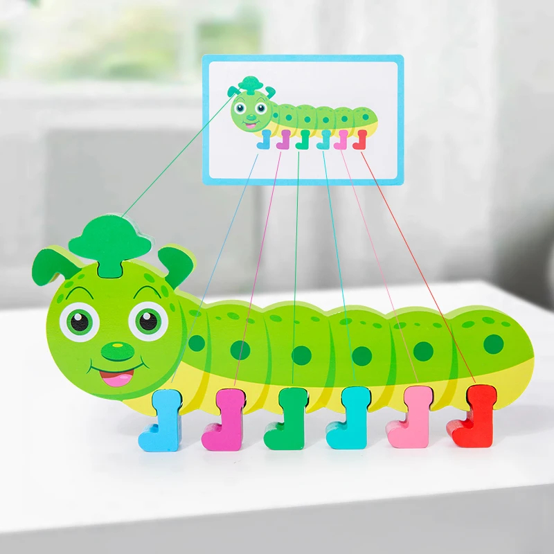 มอนเตสซอรี่ของเล่นไม้หนอนผีเสื - Kids Education Music บทวิจารณ์และราคา